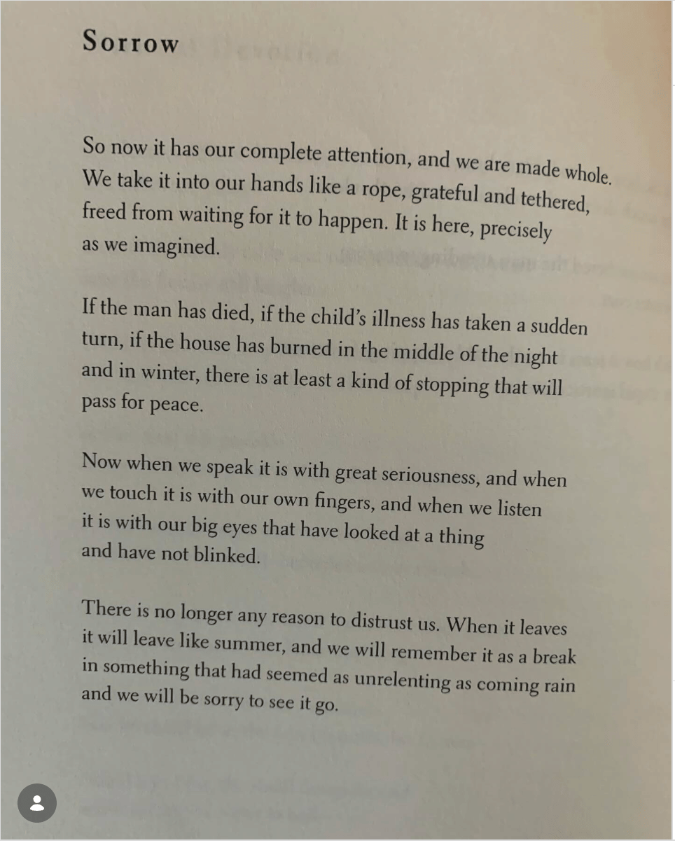 Sorrow by Marie Howe