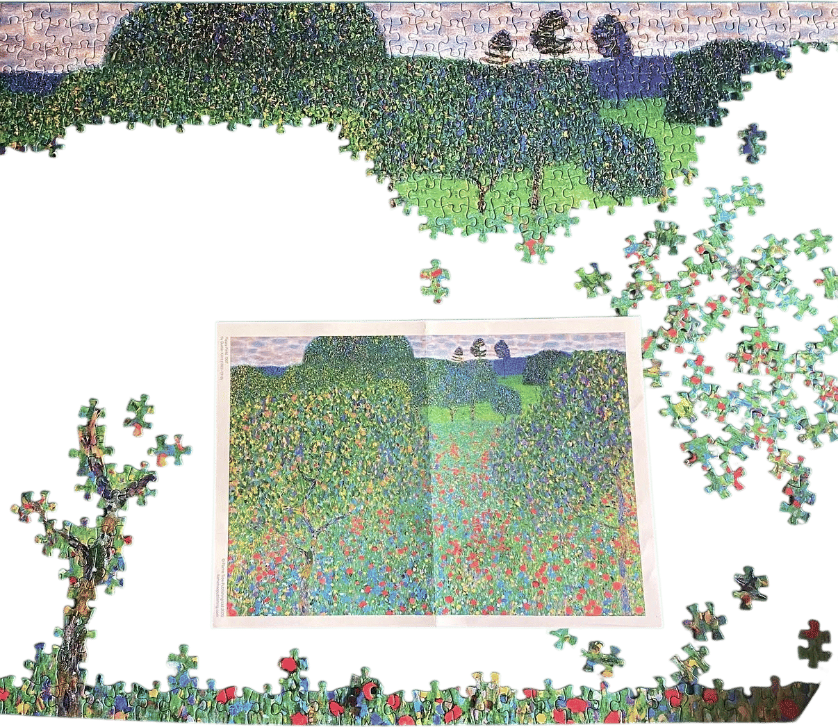 Klimt's Poppy Field 1000-Piece Jigsaw Puzzle