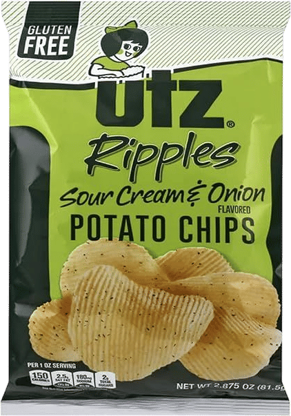 UTZ Ripples Sour Cream & Onion chips