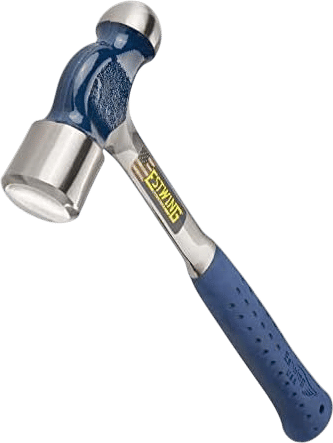 ESTWING Ball Peen Hammer - 24 oz Metalworking Tool with Forged Steel Construction & Shock Reduction Grip - E3-24BP