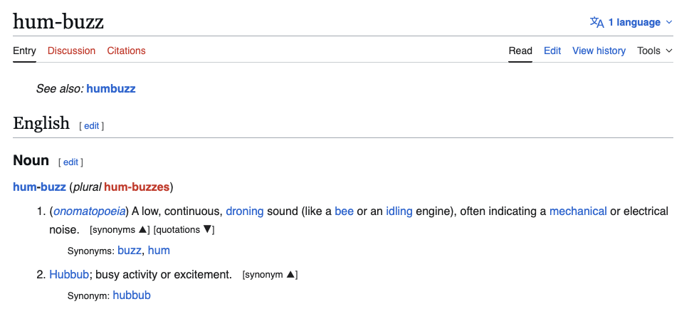 List of English onomatopoeias