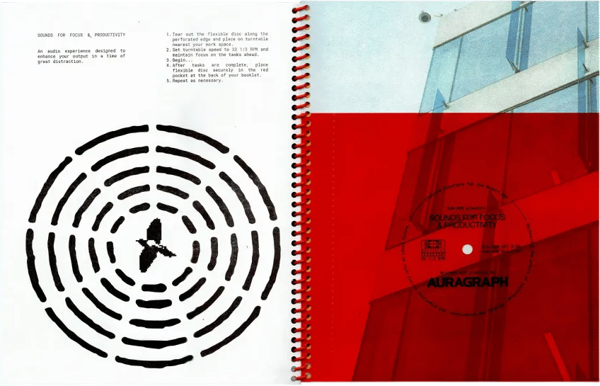 SUN-ROM x AURAGRAPH: "Sounds for Focus & Productivity" Flexi Booklet — Sunroom
