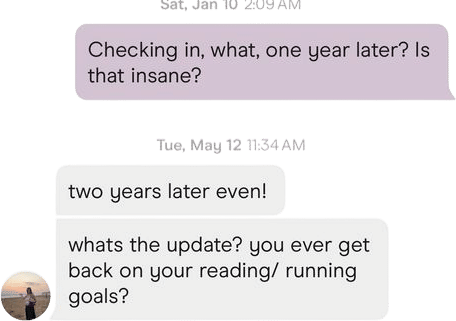 Messaging a Hinge match 1+ year later