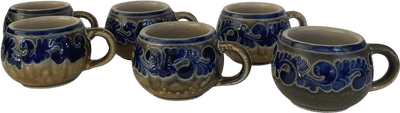Reinhold Merkelbach Glazed German Pottery Mugs
