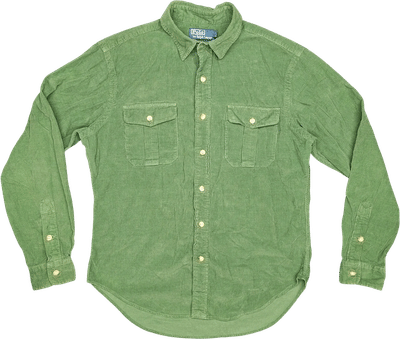 Vintage 90s Green Corduroy Utility Workshirt