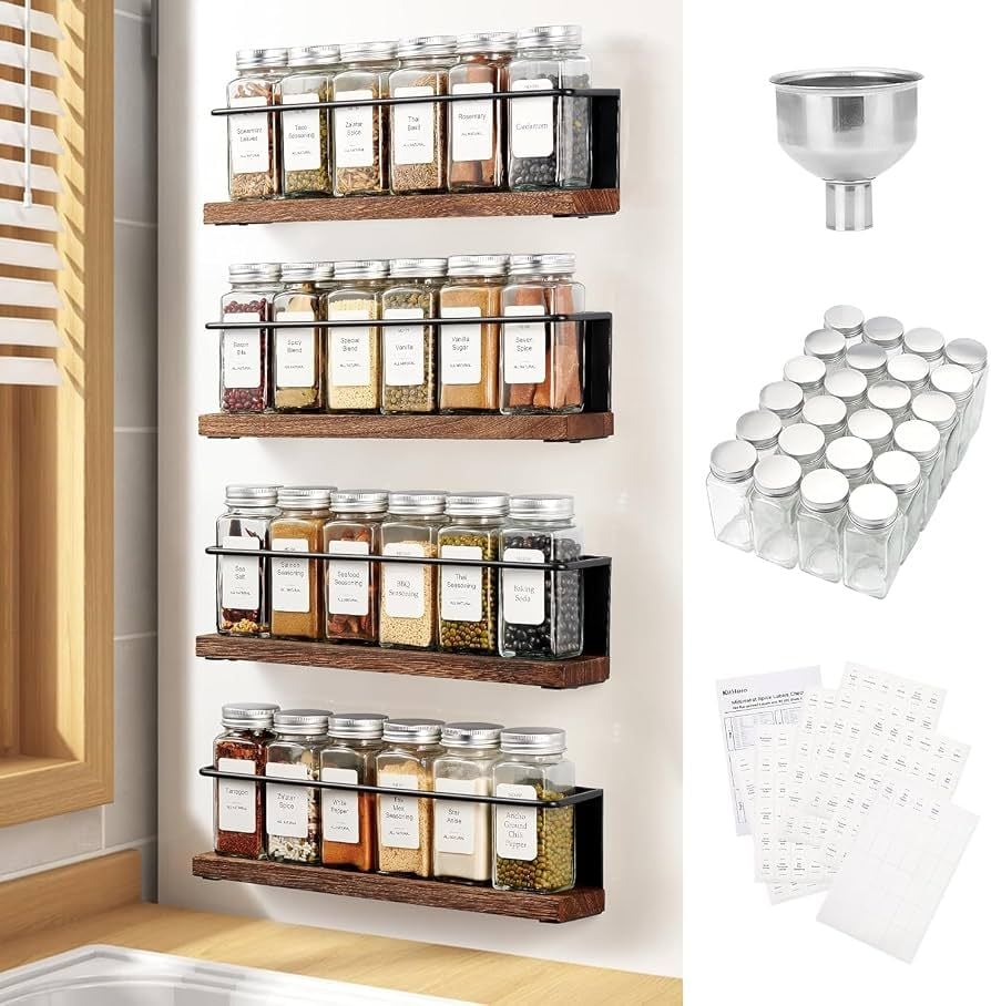 Magnetic Spice Rack with 24 Jars