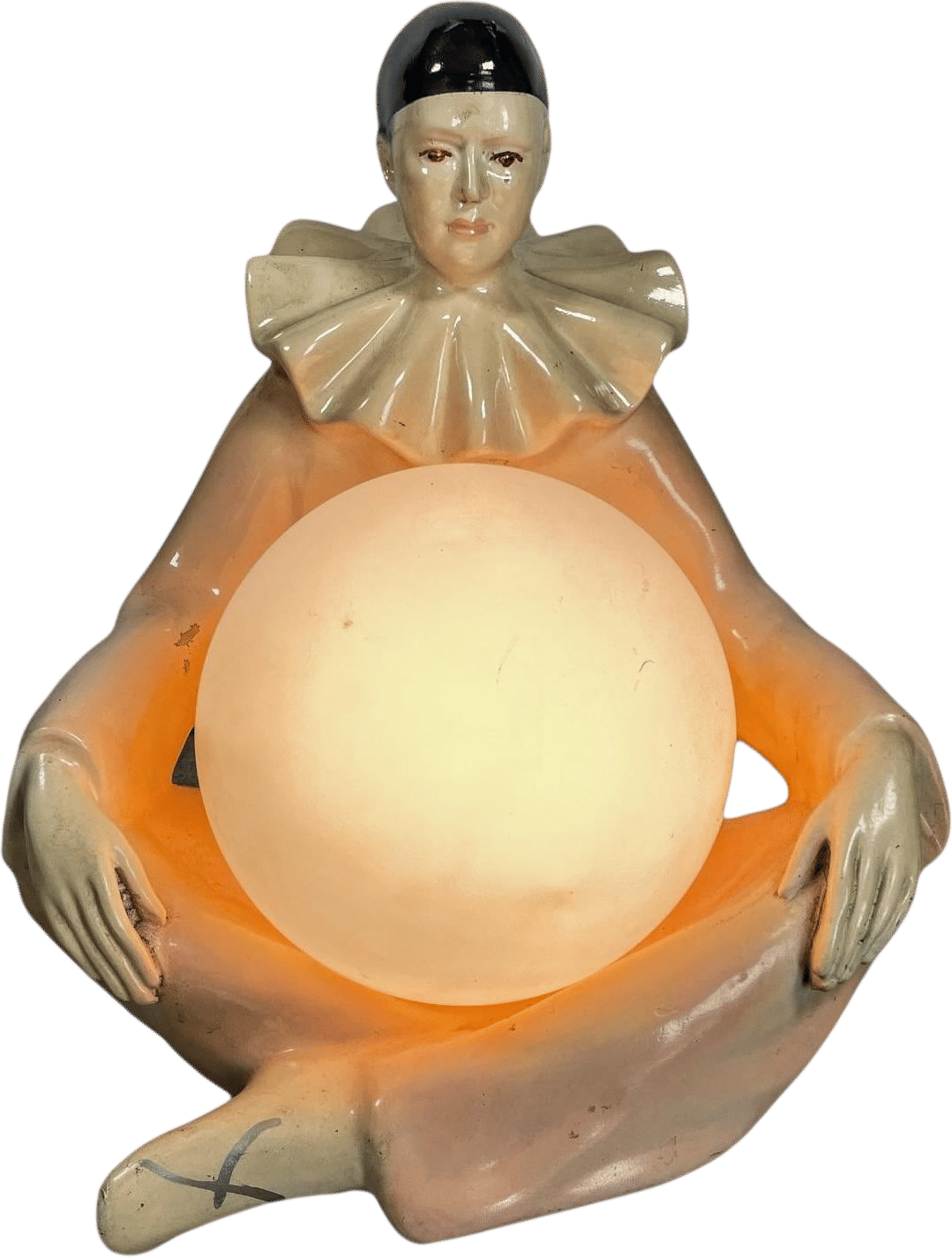 Vintage Pierrot Clown Lamp