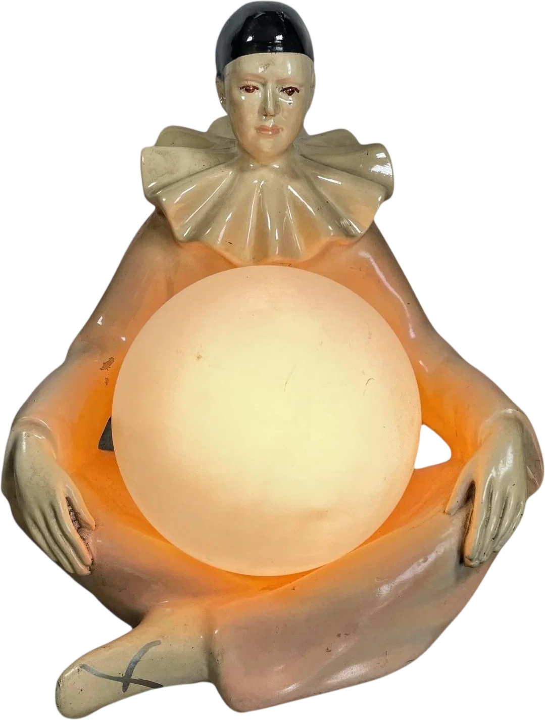 Vintage Pierrot Clown Lamp