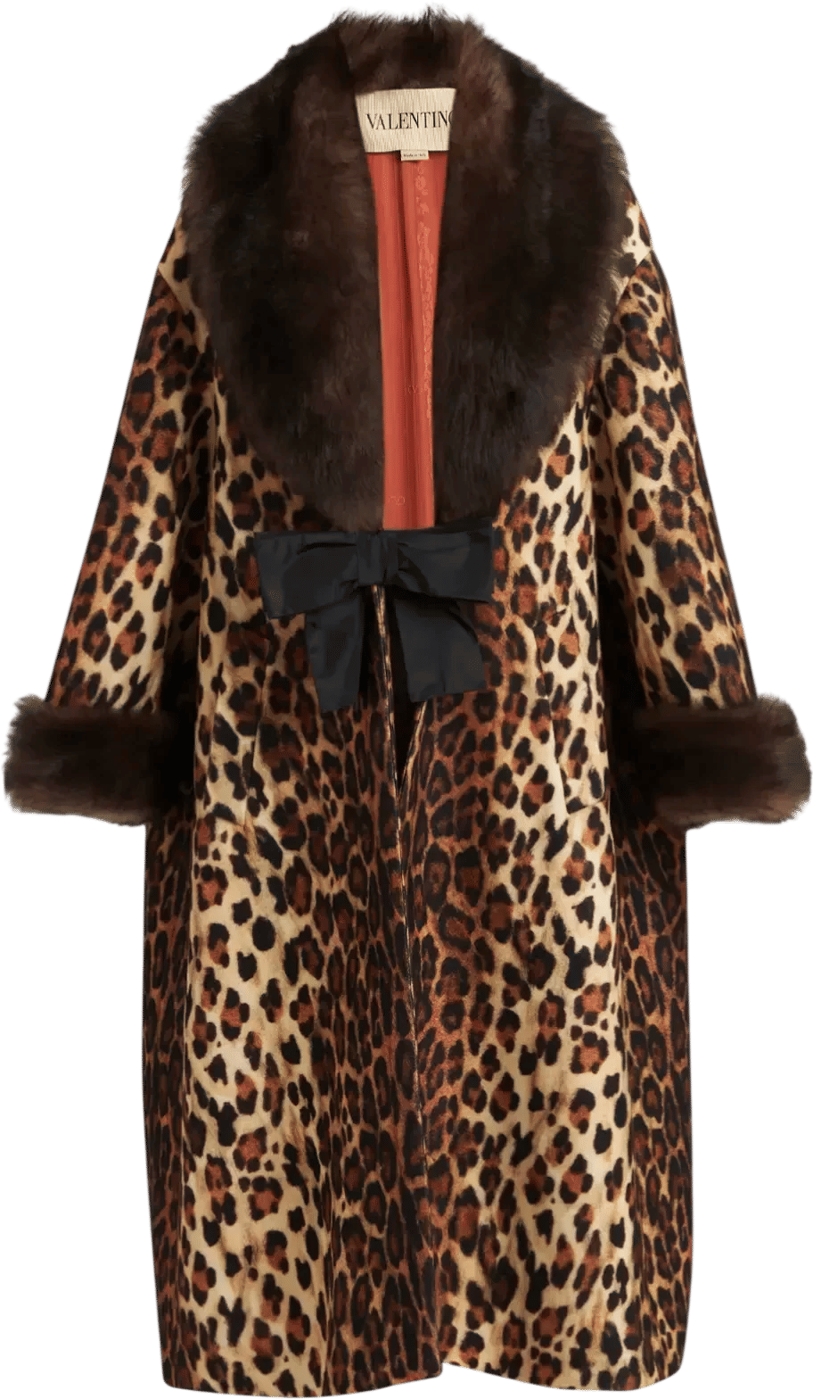 Valentino Leopard Print Coat