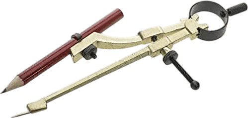 General Tools 842 Precision Pencil Compass, includes pencil , Yellow, 1 Count (Pack of 1)