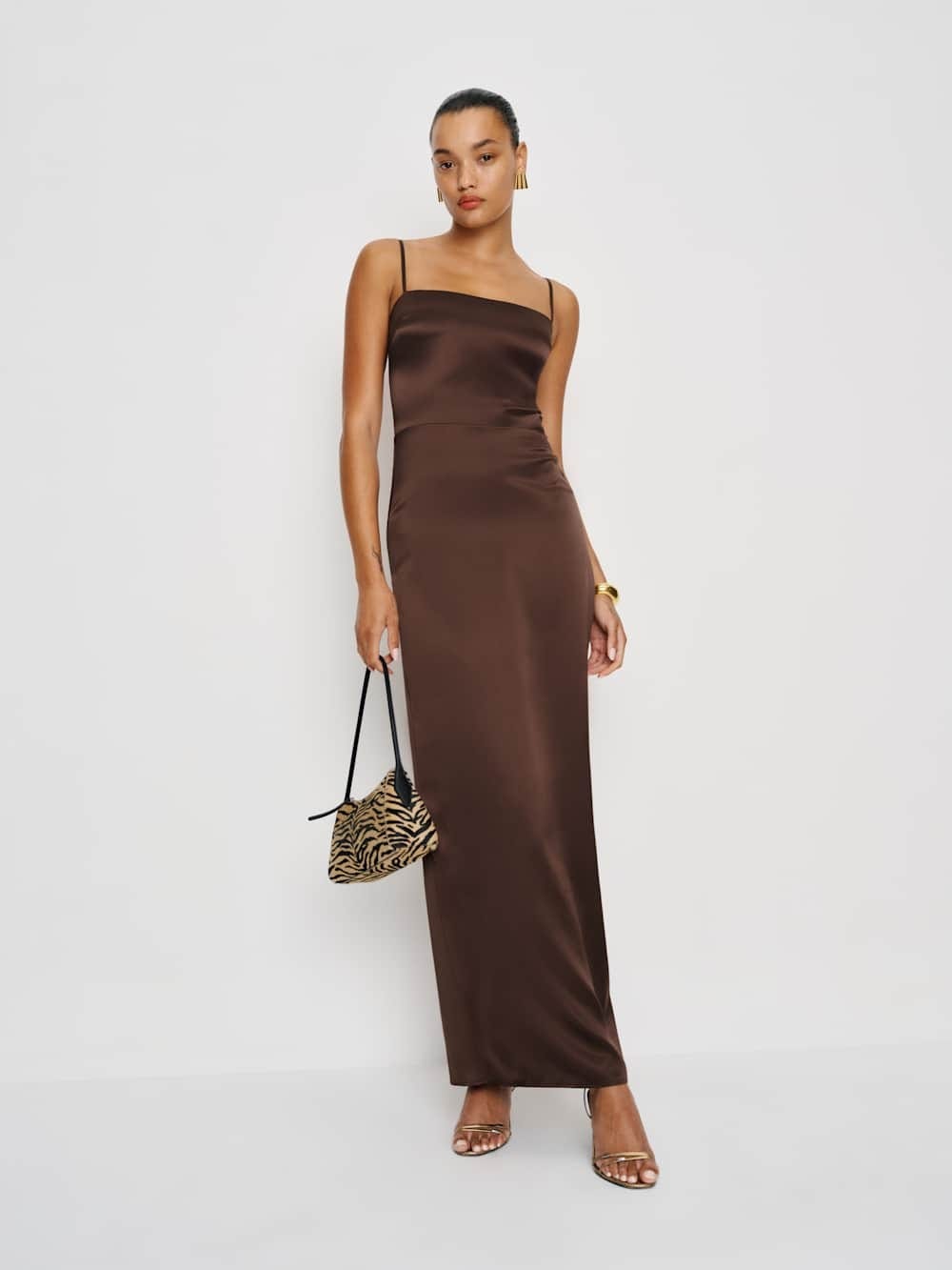 Reformation Frankie Silk Dress