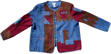 Vintage City Blues Patch Work Autumn Fall Jacket