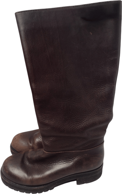 Marni Brown Leather Knee High Boots