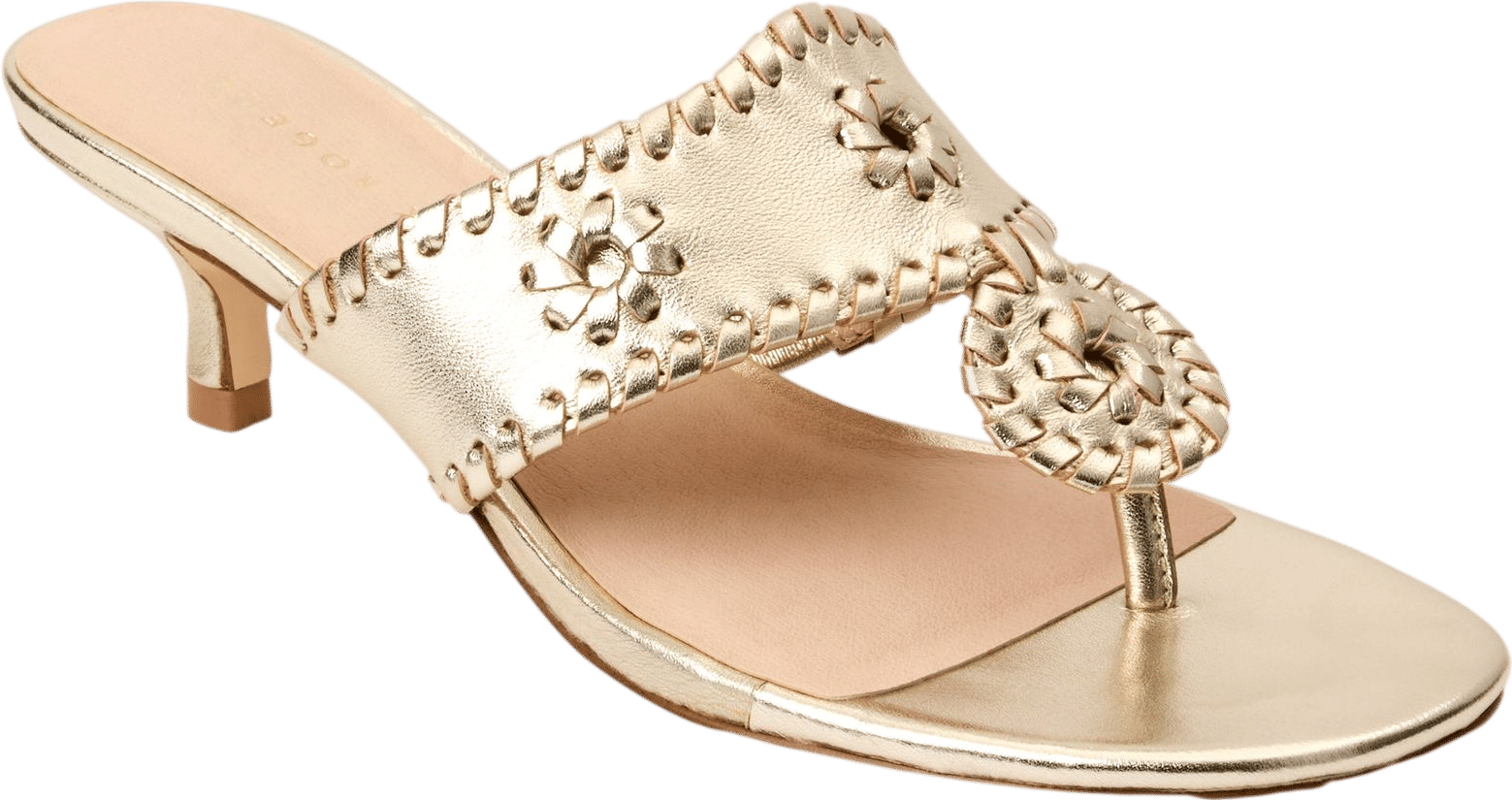 Jack Rogers Platinum Kitten Heel