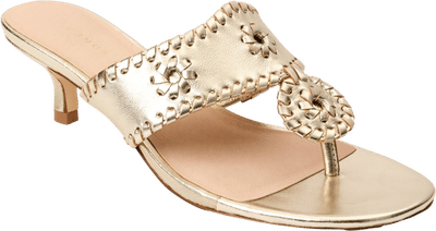 Platinum Kitten Heel Sandal