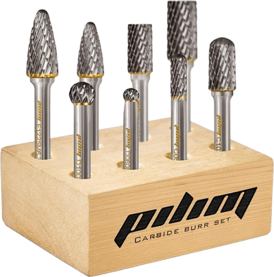 JESTUOUS 8-Piece Double Cut Carbide Burr Set