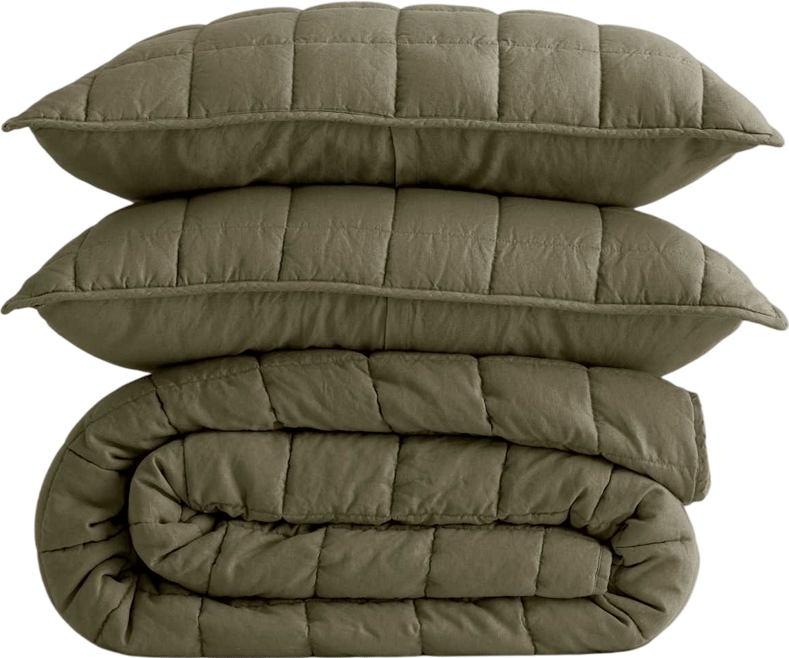 European Linen Box Quilt Set