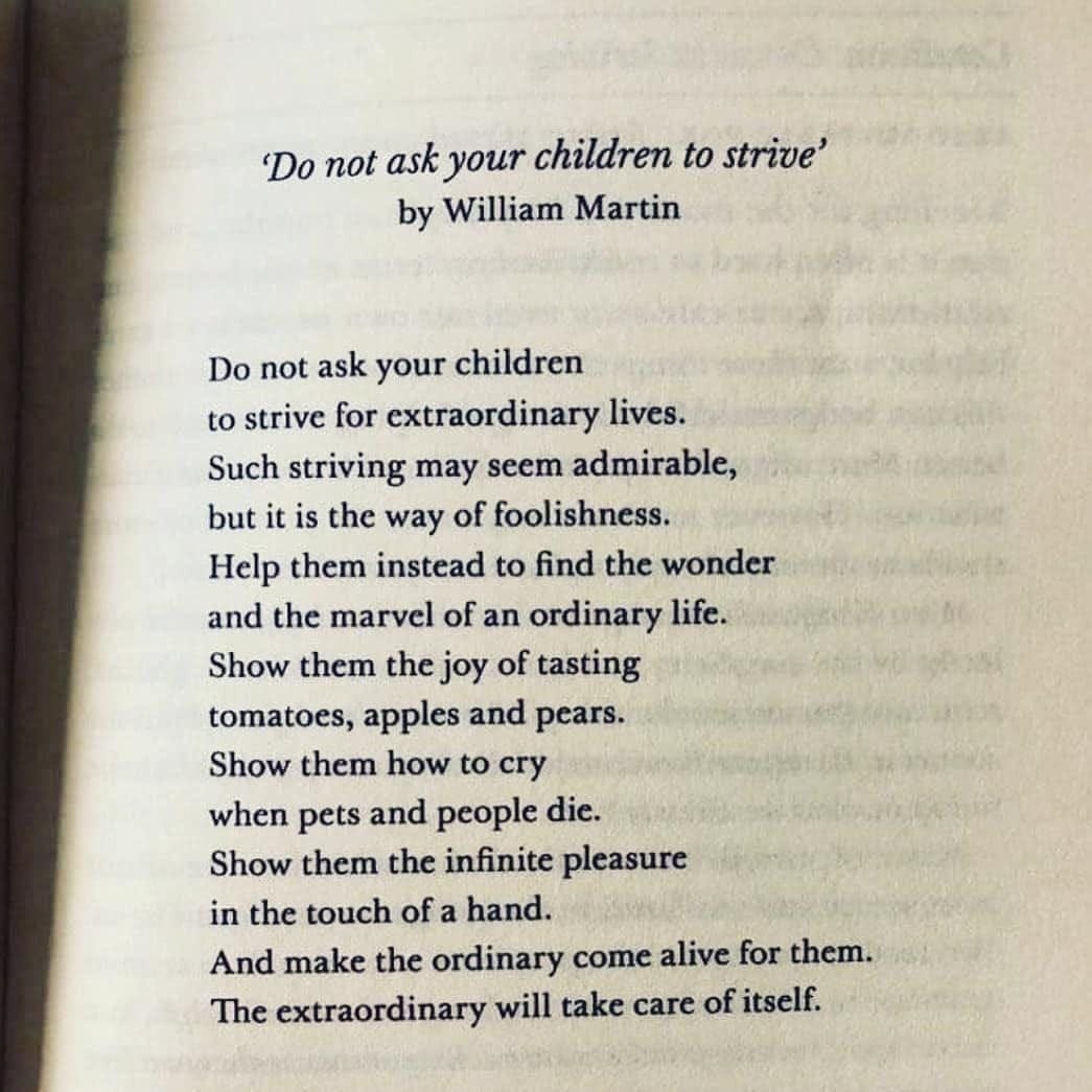 Do Not Ask Your Children to Strive