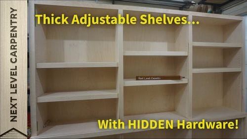 Adjustable Shelves with HIDDEN Hardware
