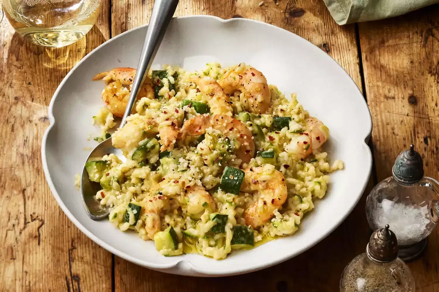Shrimp and zucchini risotto by Cinzia Merli