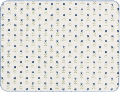 Beautiful Ditsy Botanical Printed Dish Drying Mat