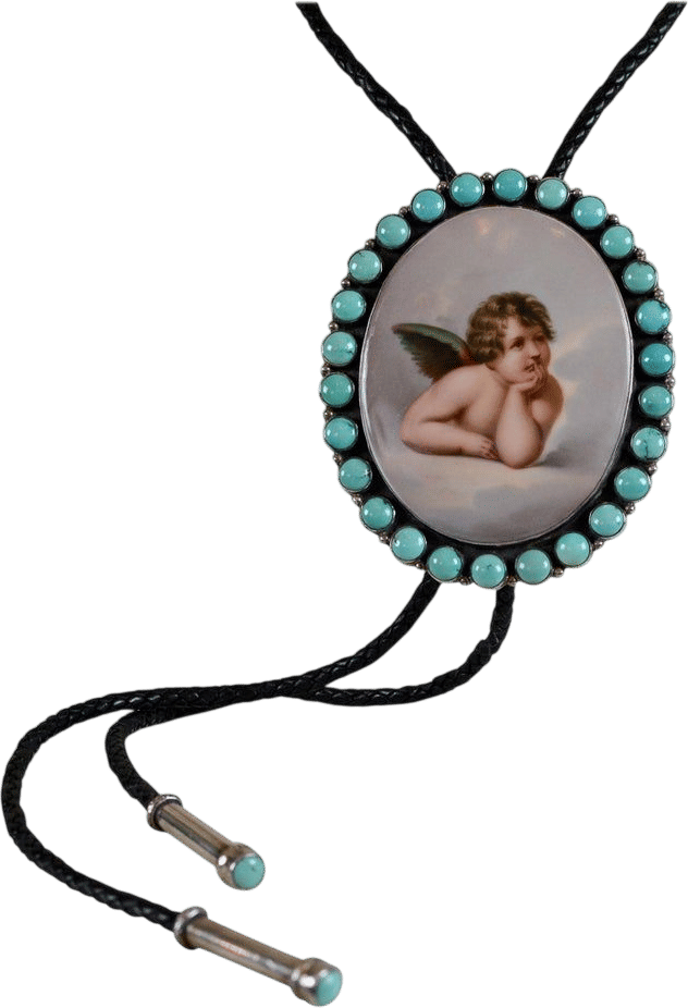 Angel Portrait with Turquoise Bolo Tie
