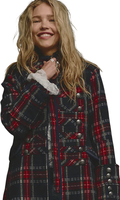 Plaid Duster Coat