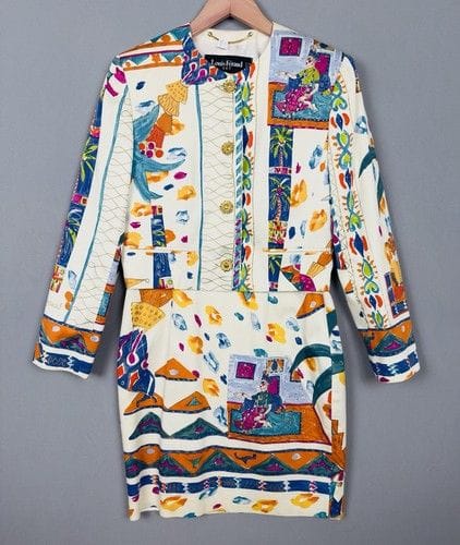 Vintage Louis Féraud Cotton Jacket Dress Set