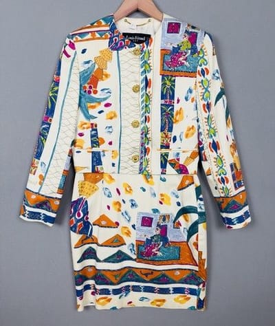 Vintage Louis Féraud Cotton Jacket Dress Set