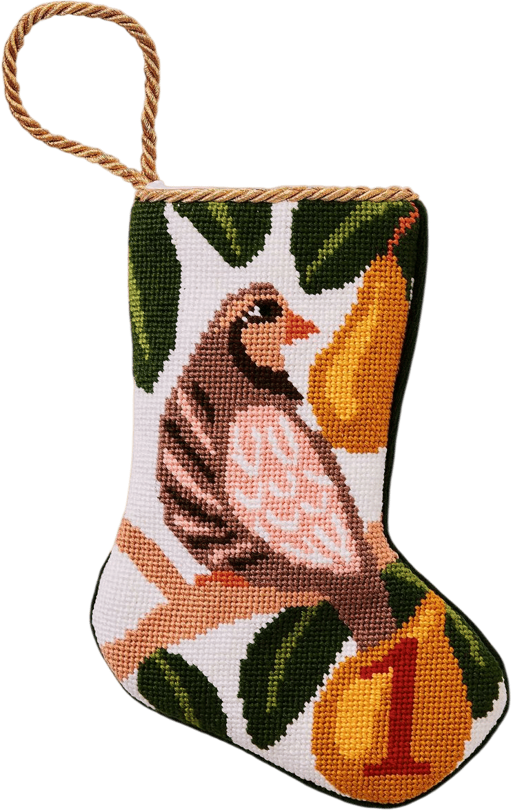 Needlepoint Bauble Stocking