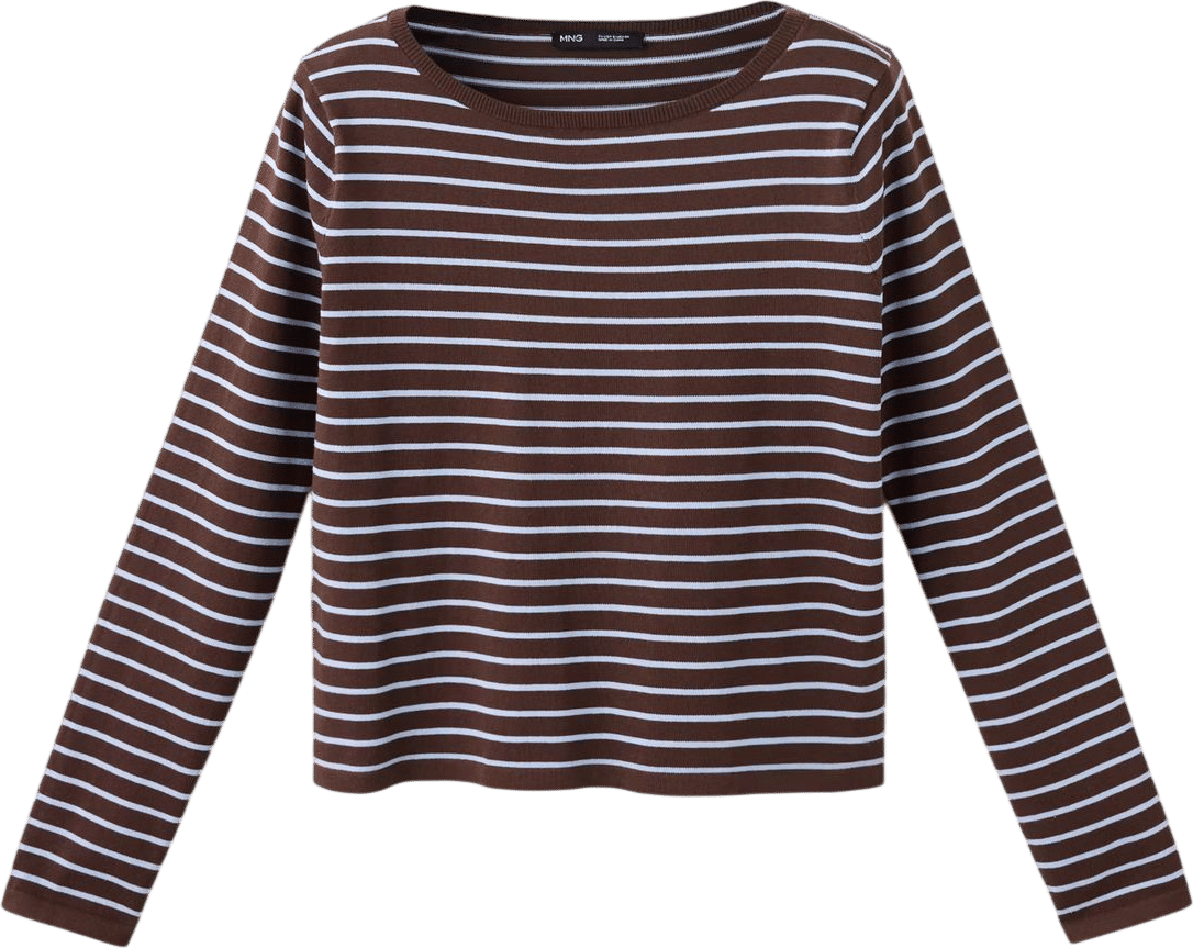 Mango Striped Knit Sweater