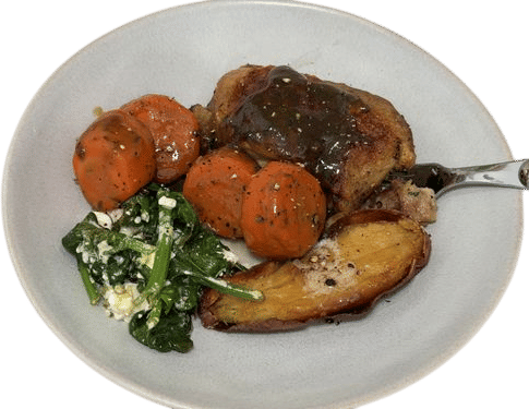 Maple Tarragon Mustard Glazed Carrots