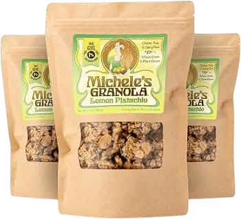 michele’s lemon pistachio granola