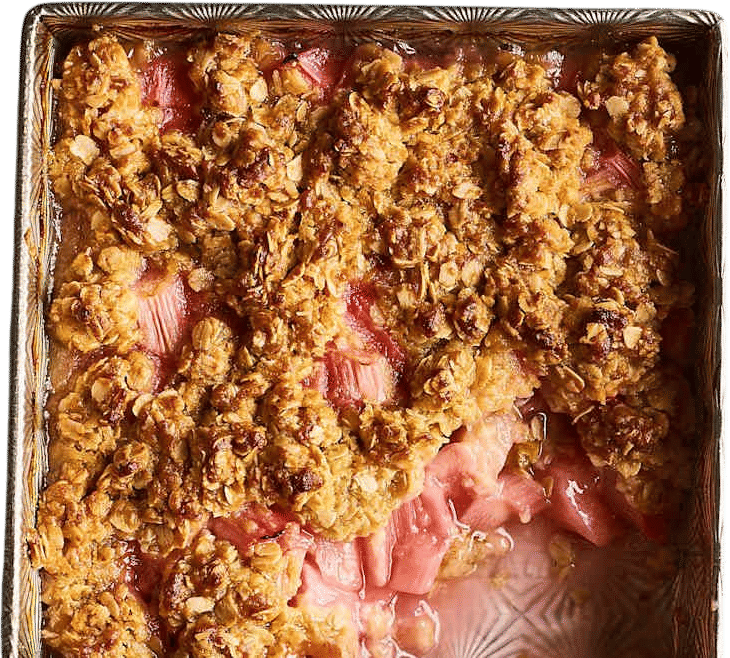 Classic rhubarb crisp