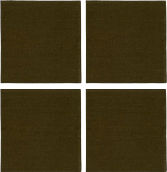 Hand-Dyed Linen Contrast-Edge Napkins (Set of 4)