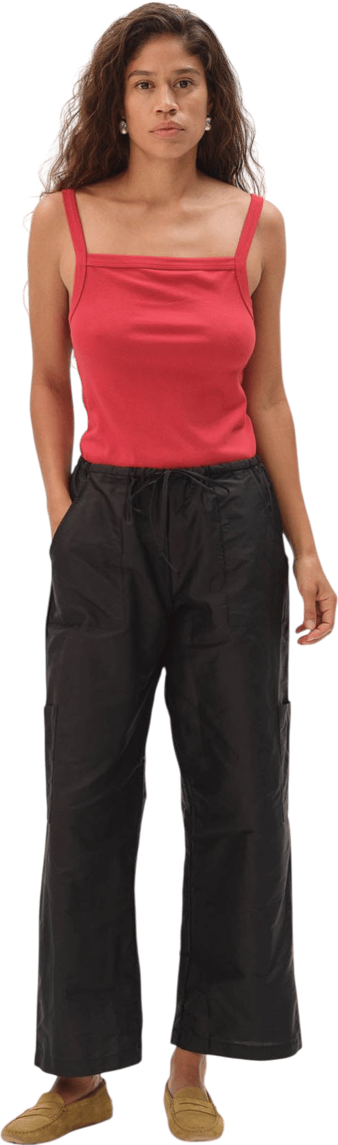 DONNI Silk Taffeta Cargo Pant