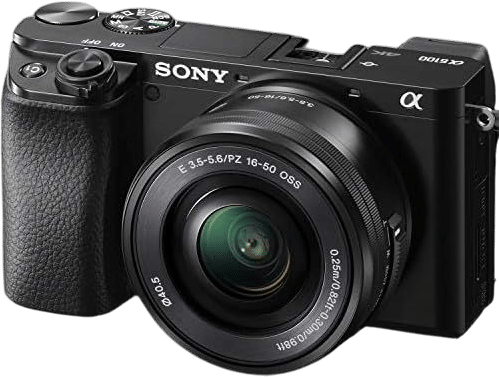 Sony Alpha A6100 Mirrorless Camera with 16-50mm Zoom Lens, Black (ILCE6100L/B)