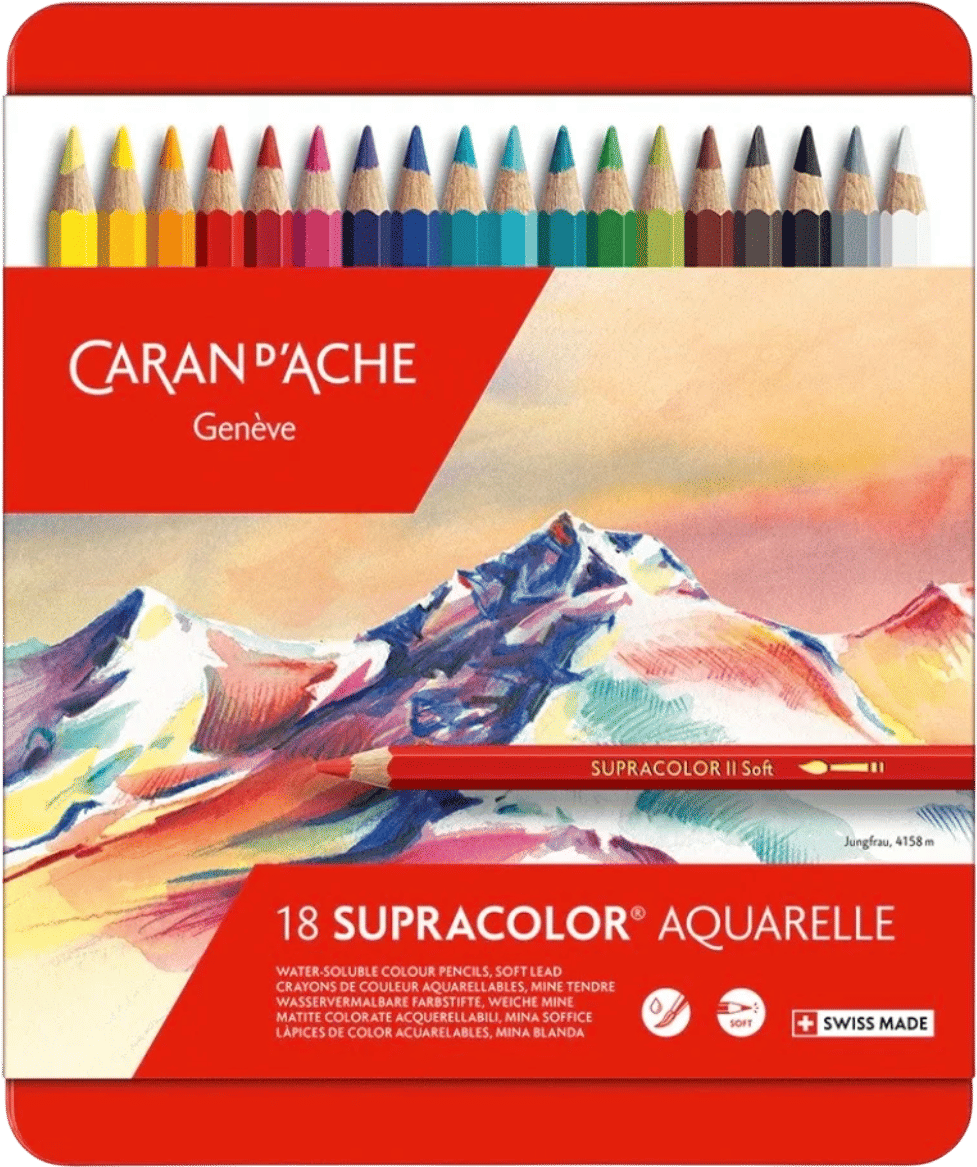 Caran D’Ache - 18 Supracolor Aquarelle Pencils