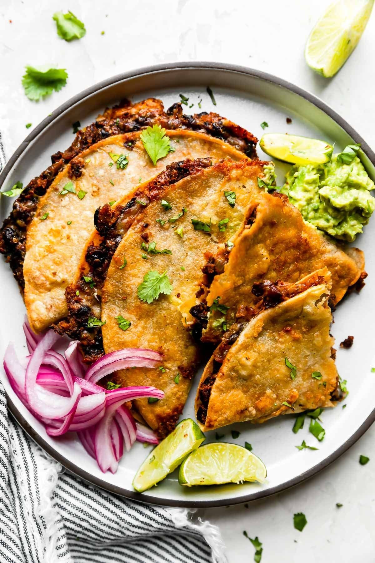 Black Beans and Cheese Tacos