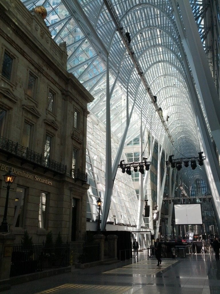 The atrium at Brookfield Place, Toronto