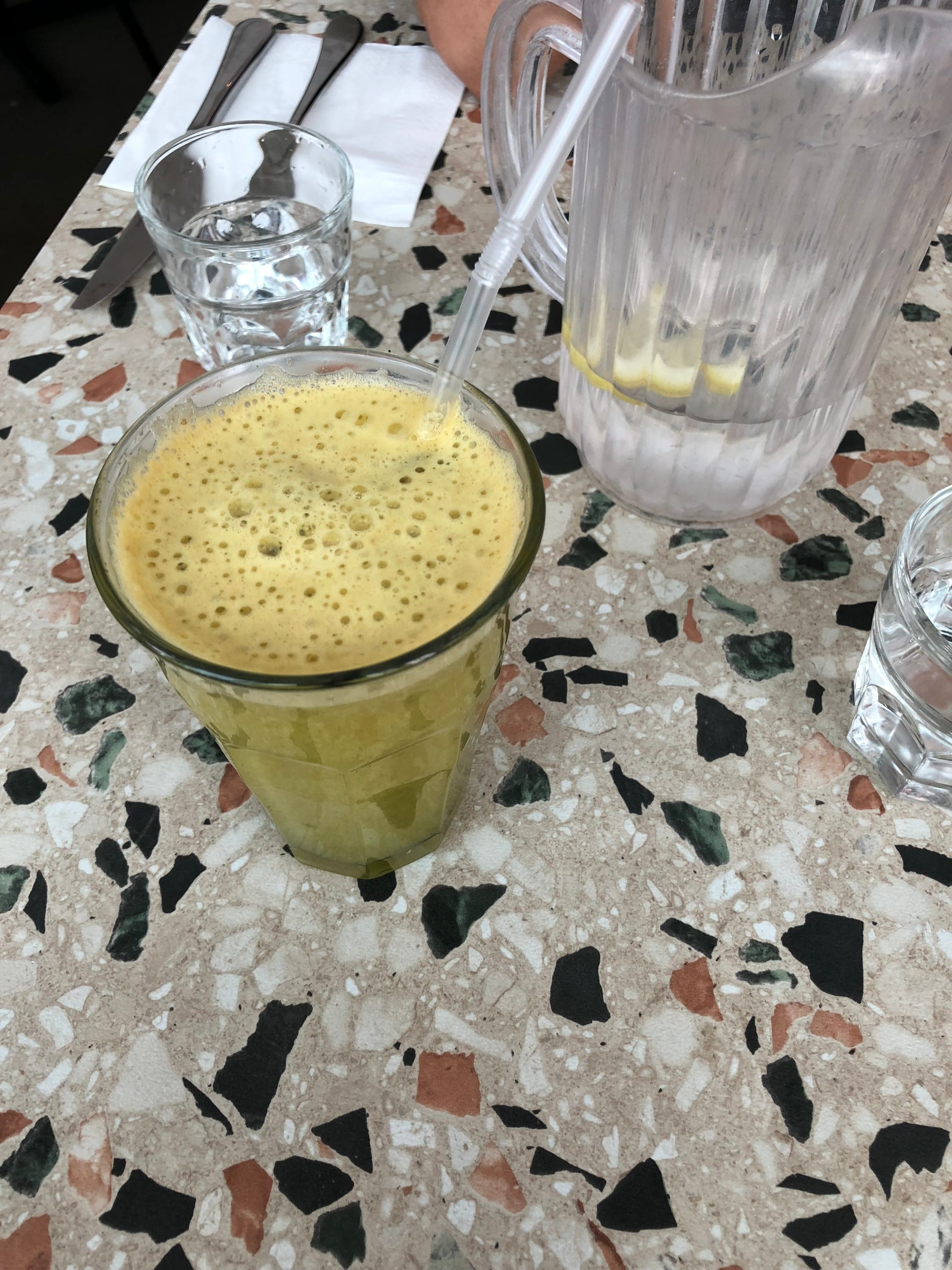 Ice in Cold Pressed Juice