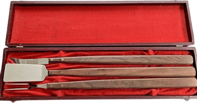 Mid-Century Stainless Steel Grill Tool Set
