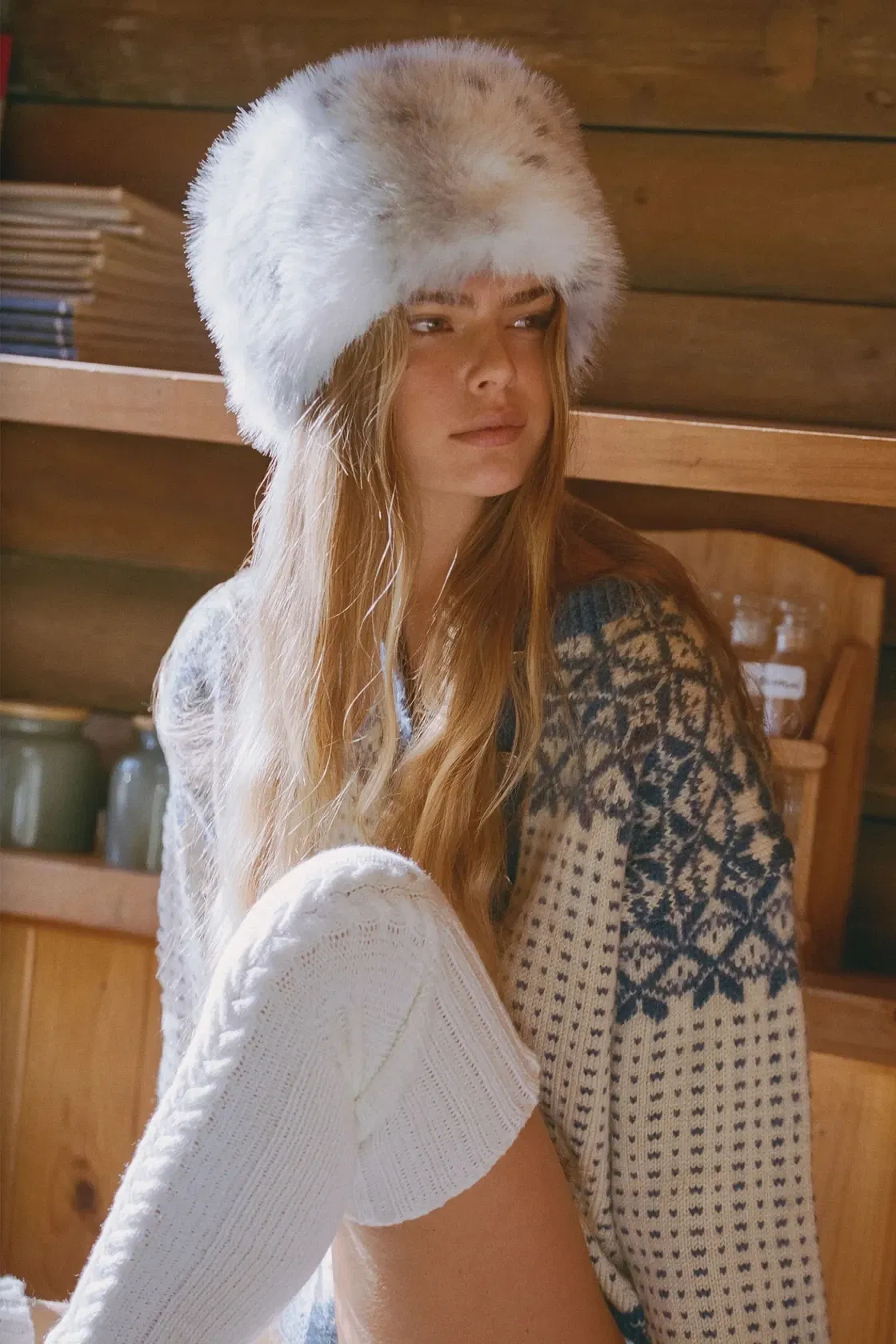 Snowcat Babushka Hat