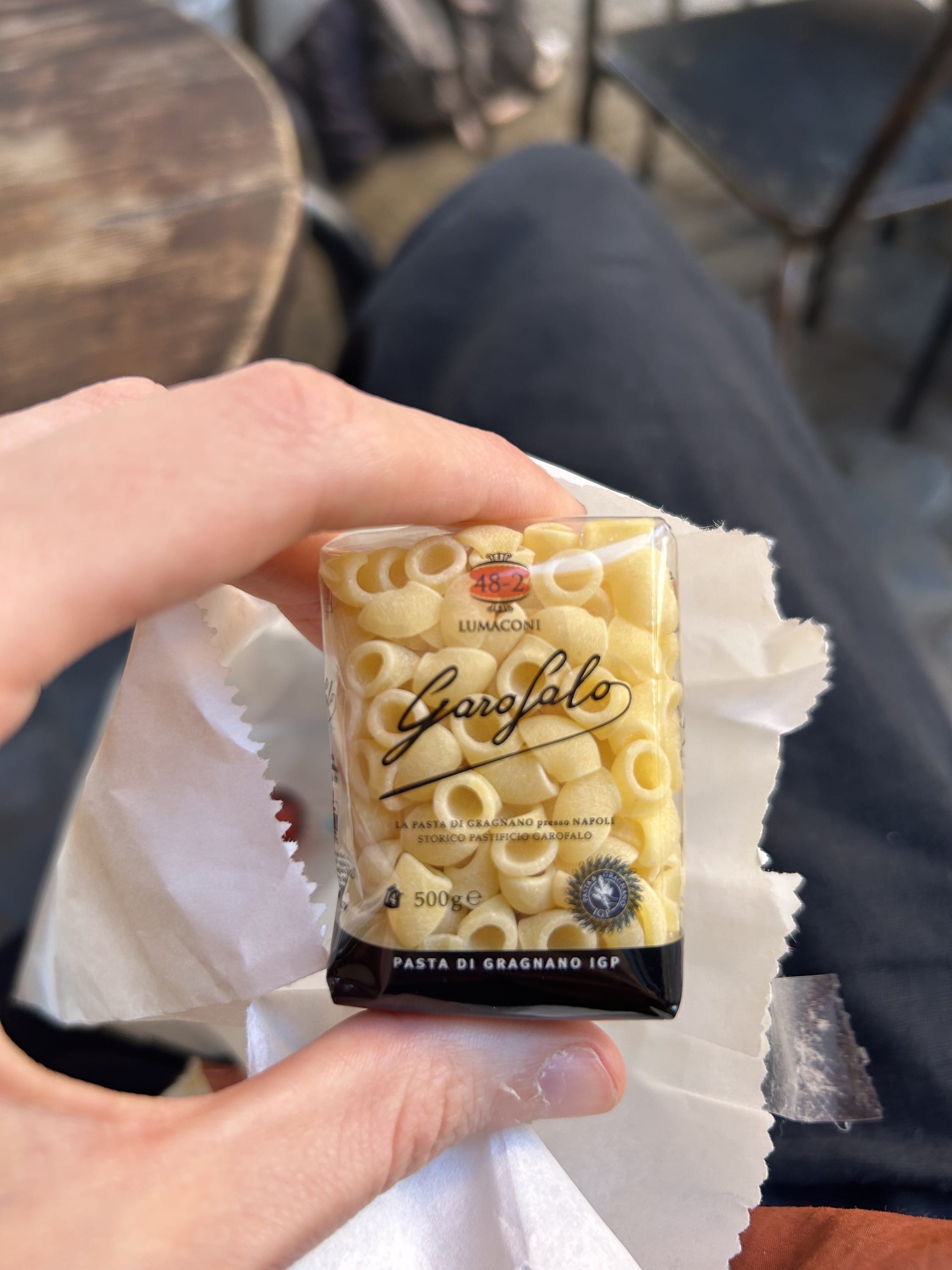 Pasta fridge magnets filled with real tiny pasta