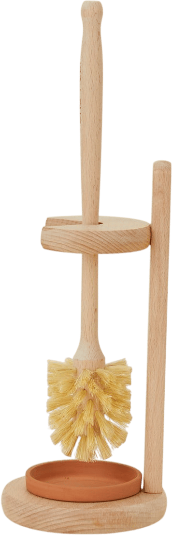 Wooden Toilet Brush with Stand