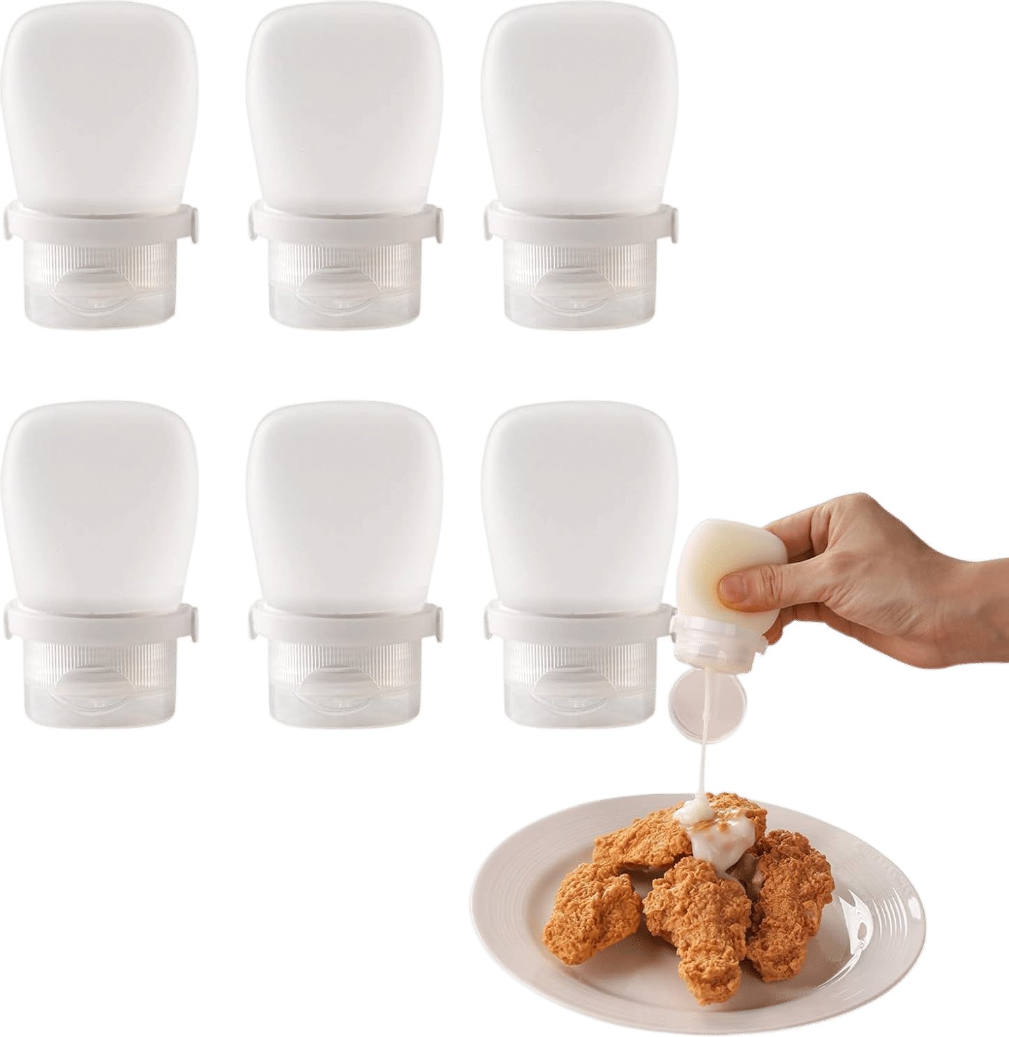 RAMFIYN 6 Pack Silicone Squeeze Bottles