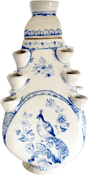 Hand-Painted Large Tulipiere