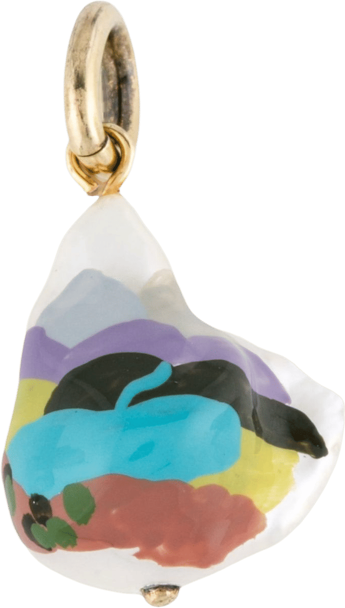 Bottega Veneta Pearl & Acrylic Paint Pendant