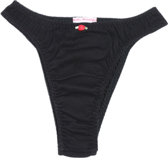 Hello Beautiful Black Signature Panty