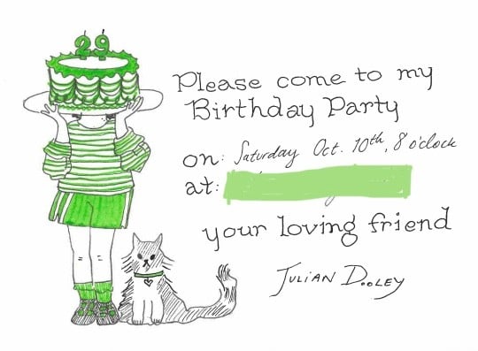 Homemade Paper Party Invitations